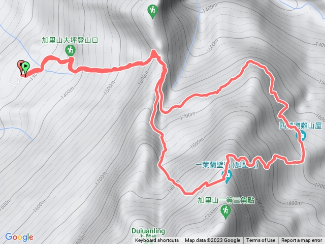 2023/6/23 加里山二坪上避難山屋回