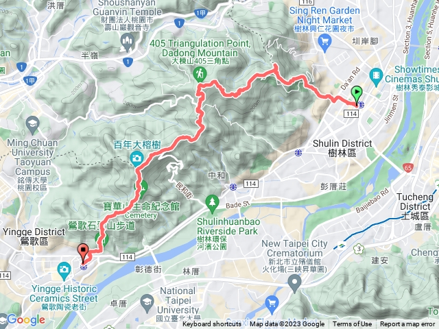 樹林車站-大同山-青龍嶺-大棟山-石灰坑山-望湖山-鶯歌石山-鶯歌車站