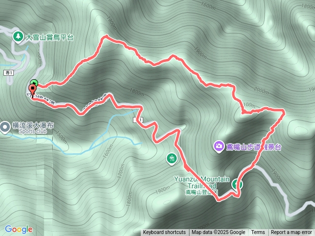 大雪山鴛嘴西稜24k處上