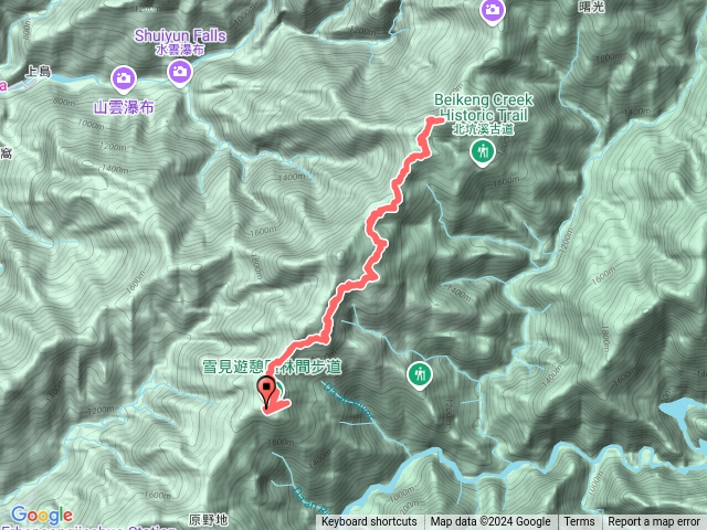 雪見到北坑山還沒到大板根預覽圖