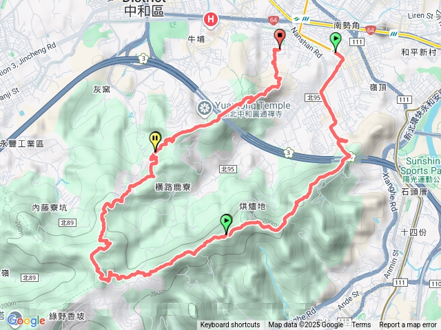 2025微笑山線大縱走尋寶集章任務微笑山線：【天上山系】烘爐地土地公段202509201301