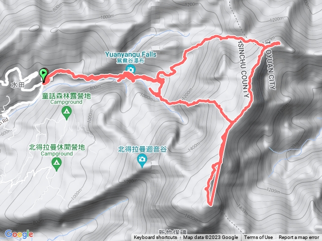 水田林道上內鳥嘴山與那結山O型