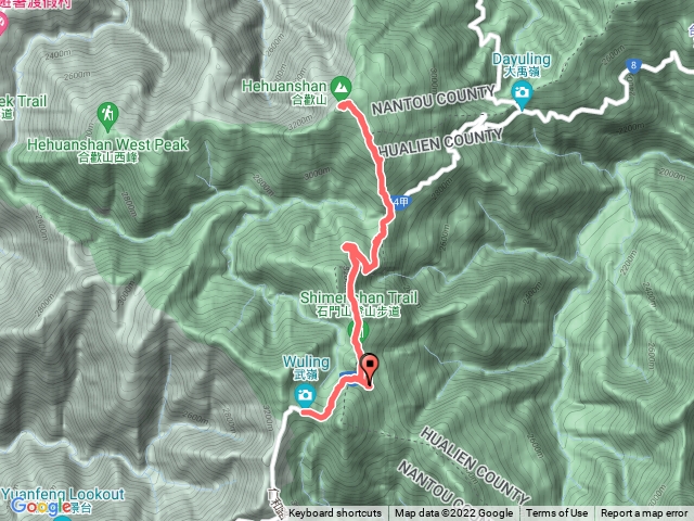 20220412 SD 合歡北峰，地標反射板、鷹石尖、北峰名樹