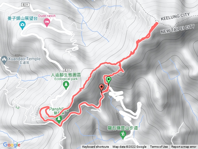 姜子寮山 鳥嘴尖 石硿大崙 磐石嶺福興宮 汐平路 O型