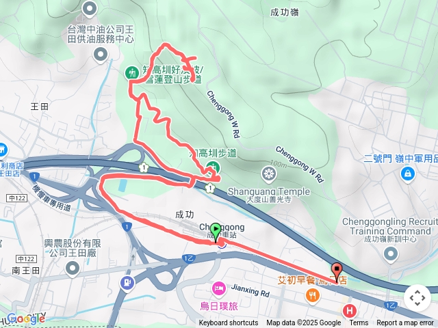 成功火車站、知高圳步道、雪蓮步道