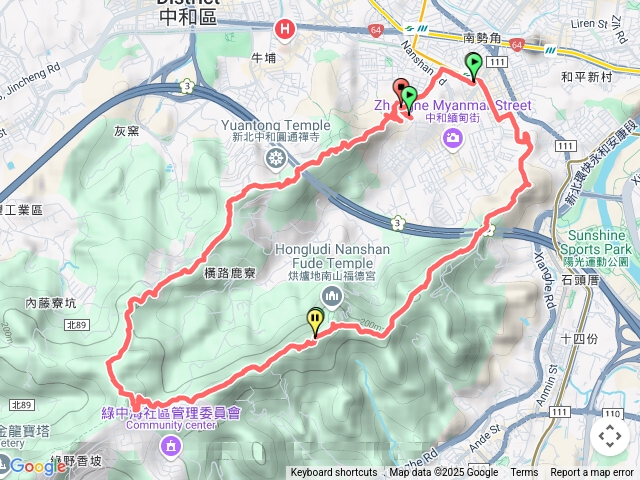 圓通禪寺南勢角山烘爐地O形縱走
