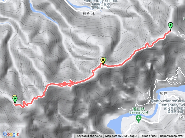 關頭山 對萬、埋石 舊武界