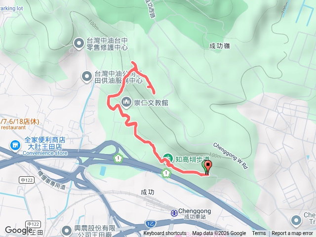 台中烏日知高圳及雪蓮登山步道上學田山20260613預覽圖