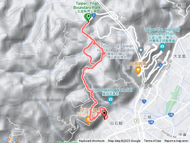 跑馬古道由橘子園露營區經鵲子山