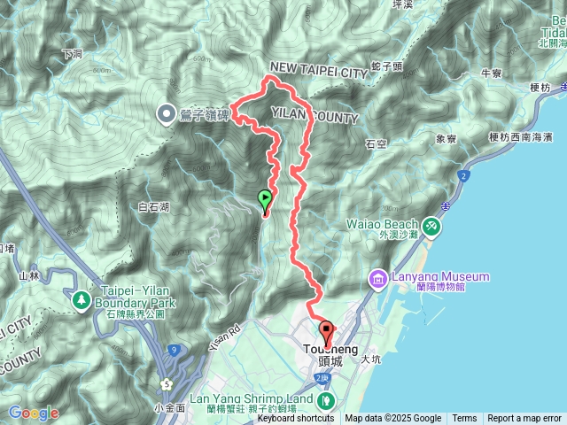 88峰上鶯子嶺、礁水坑山下頭城O型