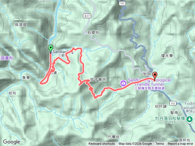 三貂嶺石壁坑越嶺牡丹