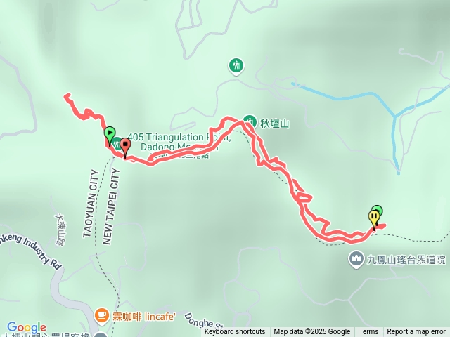 大棟山405三角點到秋檀山到鎮遠山來回