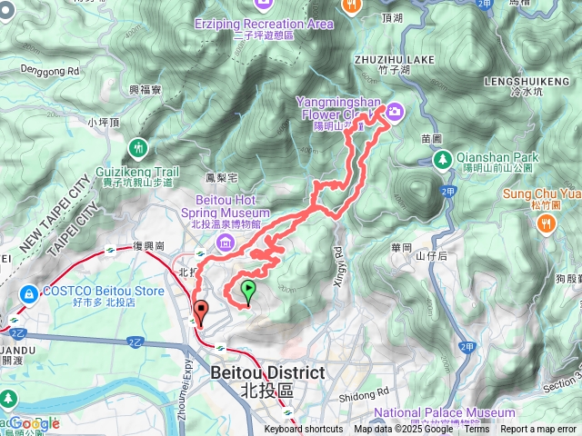 奇岩沿丹鳯山、大砲岩、硫磺谷、龍鳯谷、陽鋒古道上大屯瀑布，沿18份古道下預覽圖