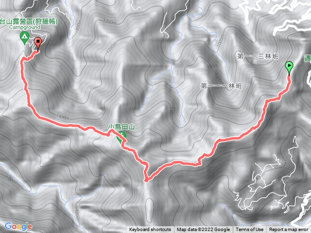 魯壁山東穗山高島縱走