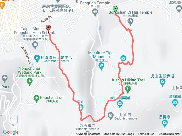 路線 | 虎山親山步道(類O: 慈惠堂~奉天宮)