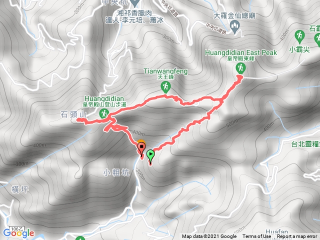 皇帝殿東峰天王峰西峰O型