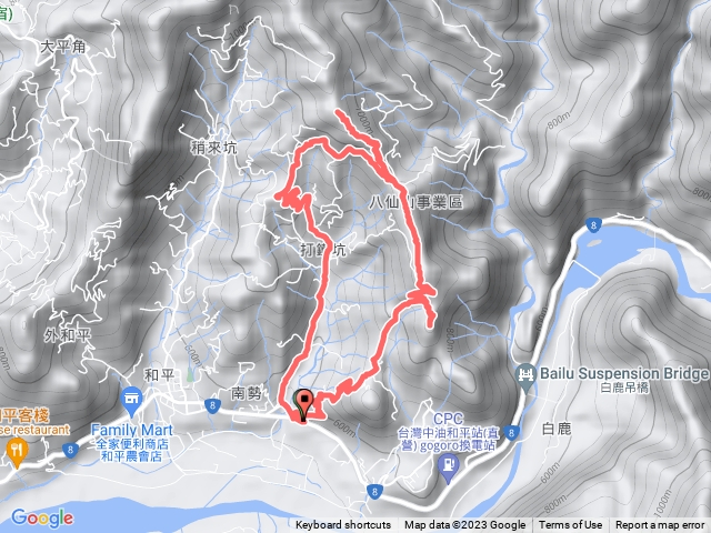 🔺台中/和平/打鐵坑山➡️打鐵坑山北北峰➡️稍來坑山南南峰➡️稍來坑山東南峰➡️稍來坑山、酒保坪山南峰➡️北打鐵坑山（O型線）