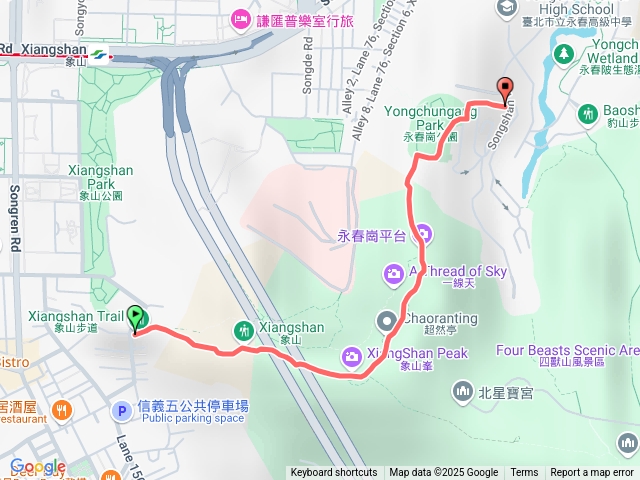 象山登山口入永春岡入山口出