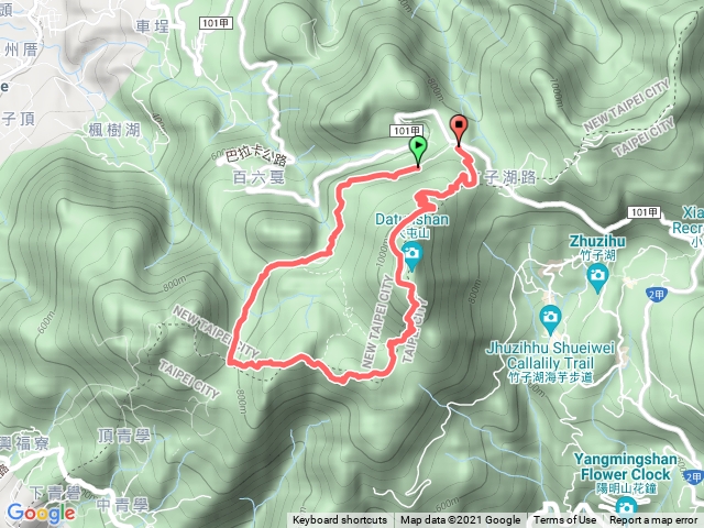 二子坪，西峰，南峰，大屯山