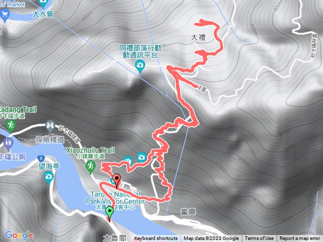 大禮步道->大禮部落->得卡倫步道