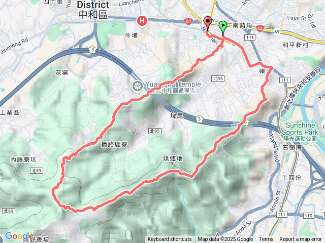 烘爐地圓通寺步道O形