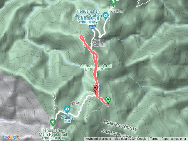 石門山南哈哈山哈哈山石門北峰（踢馬陸路回）