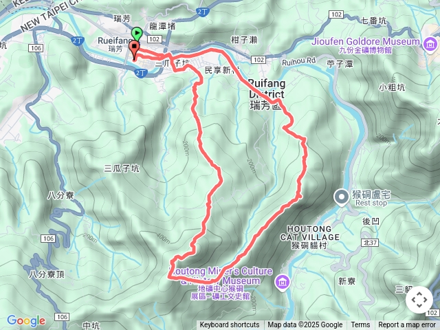 蛇子形稜線步道-三爪子坑山-蛇子崙山O型走