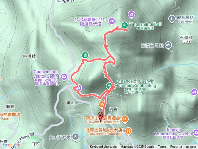 硬漢嶺-觀音山-林梢步道O形