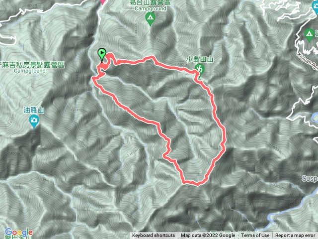 小錦屏石麻達高台山O行縱走(逆)