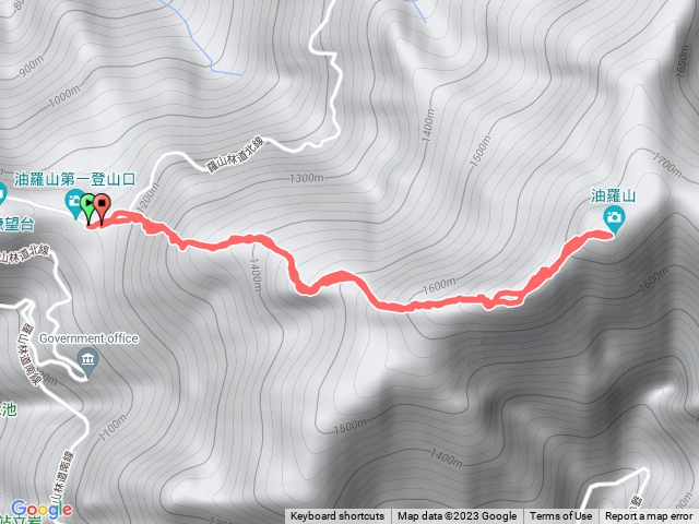 油羅山第一登山口進出