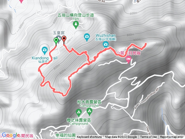 五指山連走回程食指下切