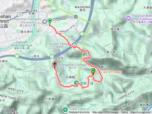 2026臺北大縱走臺北大縱走第七段：世界山莊至飛龍步道政大後山202609121638預覽圖