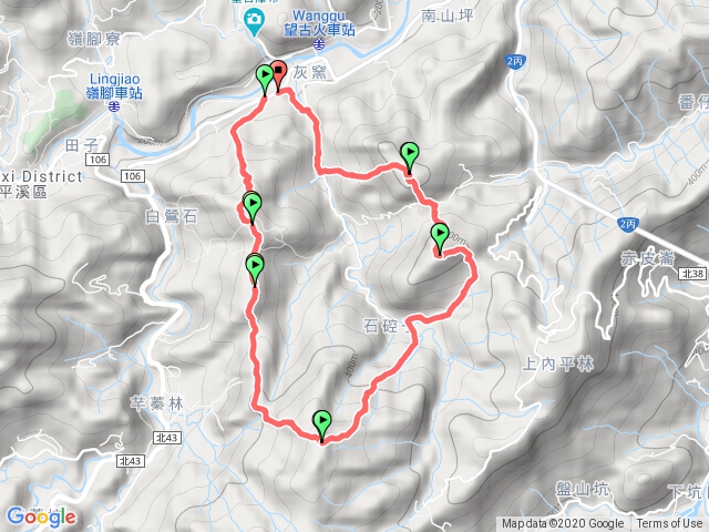 平溪子山 畝畝山 和尚尖 司公碗帽山 O行