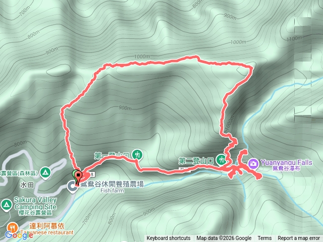 尖石鴛鴦谷瀑布群、蓮包山O繞