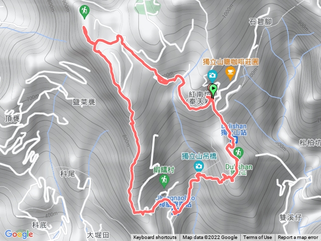 奉天岩-獨立山-樟腦寮車站-阿拔泉山-觀音石山O型