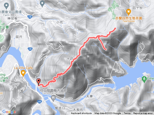 直潭山＞直潭山東峰＞暗寶劍山＞翡翠水庫觀景＞原路折返預覽圖