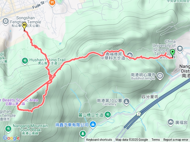中華科大經九五封到四獸山