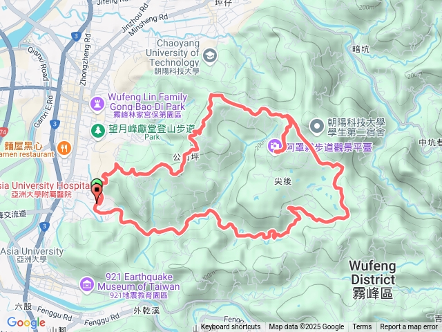 霧峰中心瓏步道、阿罩霧山、尖後、玉蘭谷