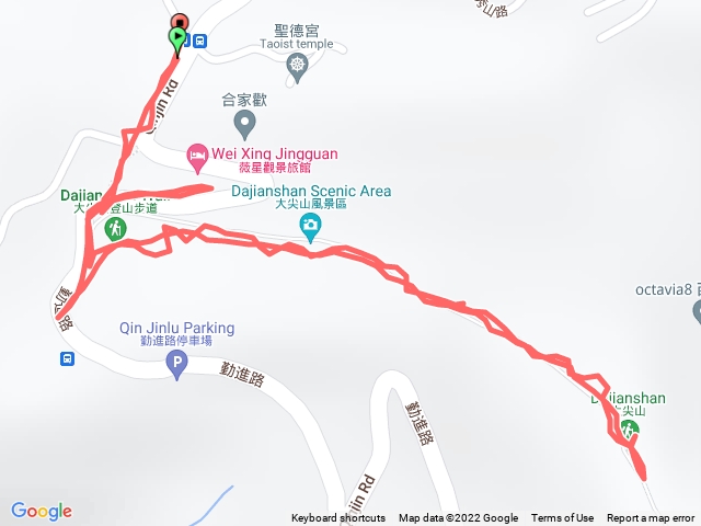 汐止大尖山登山口到三角點