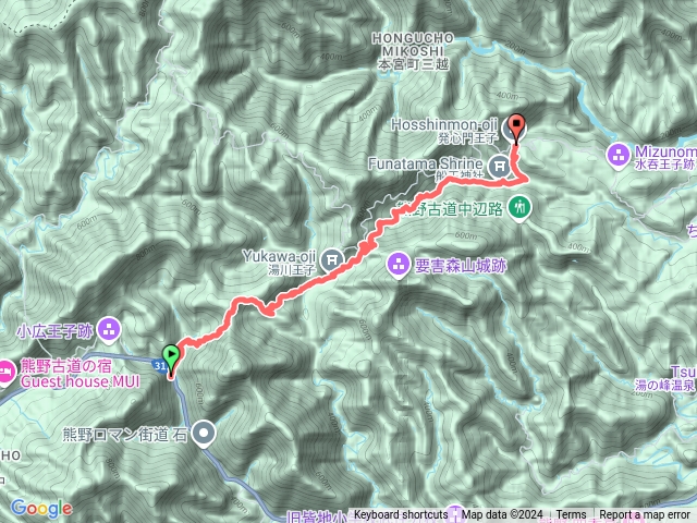 熊野古道｜道湯川橋→蛇形地藏→湯川王子→猪鼻王子→発心門王子