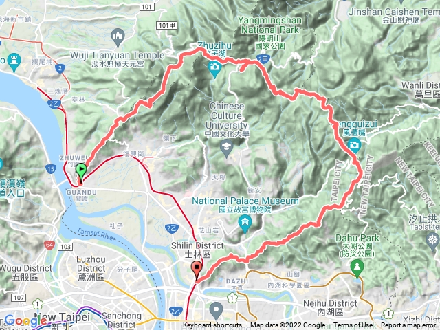 2022-0123_關渡到劍潭（廢廢的不撿山頭）關渡站-清天宮-擎天崗-風櫃嘴-劍潭站