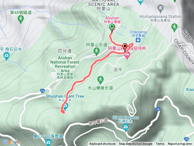 水山巨木步道環型預覽圖