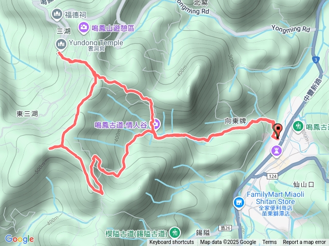 114/12/13苗栗縣獅潭鄉鳴鳳古道、南長城古道、八達嶺古道、延平古道O型預覽圖