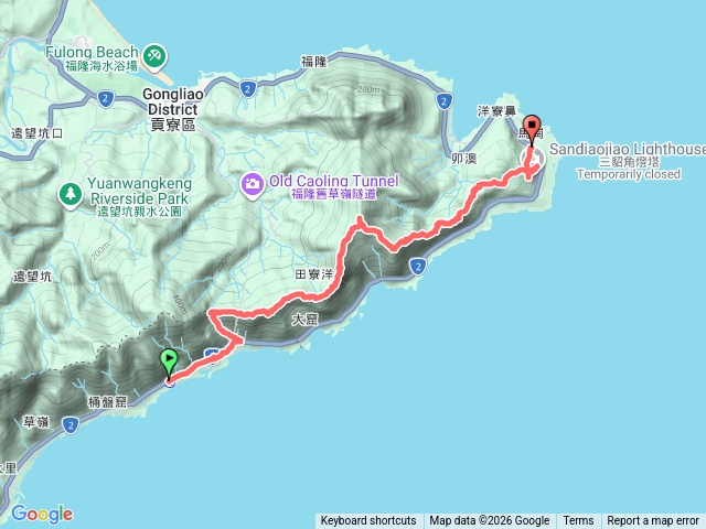2026 02 22 石城山～大堀澳山～鶯歌石山～隆林山～三叉峰～隆隆山~萊萊山～三貂角燈塔～台灣極東點