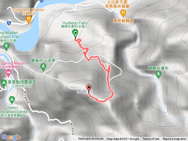110/07/31松鶴上唐麻丹山(單程紀錄，未下蝴蝶谷瀑布)