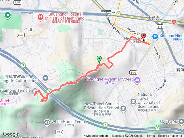 南勢角圓通寺來回