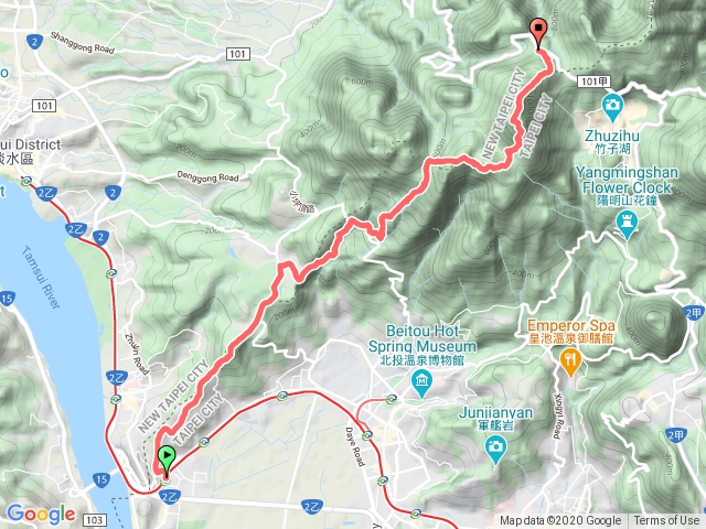 臺北大縱走第一段關渡經大屯山至二子坪