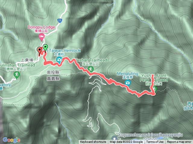 南投信義^_^：排雲登山服務中心→玉山登山口→孟祿亭→前峰登山口→玉山前峰