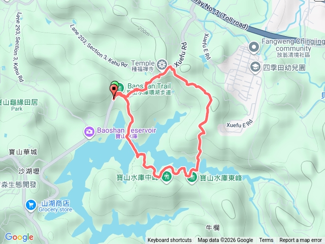 寶山水庫環湖步道預覽圖