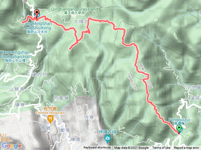 陽明山東西大縱走-雨天放棄版